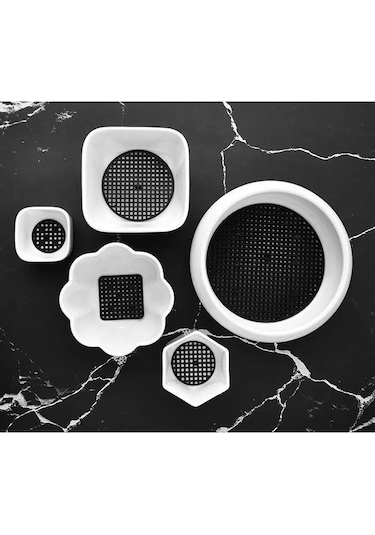 8cm 10pc-5/10pcs Saksı Delik Örgü Pedi Kare Bonsai Saksısı Alt Izgara Mat Saksı Filtre Ekranı Drenaj Netleştirme Bahçe Malzemeleri