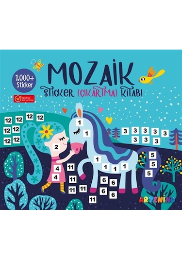 Mozaik Sticker 1.000+ Çıkartma Kitabı - Turkuaz / Kolektif