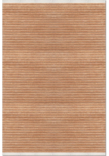 Lidya Hardal/bakır Kaymaz Tabanlı Pamuk Dokuma Kilim, Yıkanabilir, Antialerjik, Kadifemsi Yapı Hardal