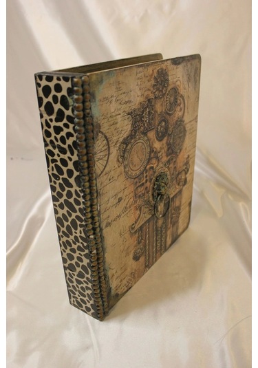 Mücevher Kutusu Kitap Şeklinde Ahşap El Yapımı Hand Made