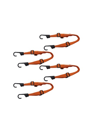 Ranyeek Motorsiklet Kaskı İçin Turuncu Esnek Yansıtan Bağlantı Kordonu, 60 Cm Uzunlukta, 1.5x Genişleme Kabiliyeti, Abs+lastik+nilon Malzeme, 4 Adet