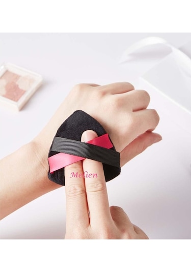 Melien Pamuk Yıkanabilir Kadife Puf Makyaj Süngeri Siyah