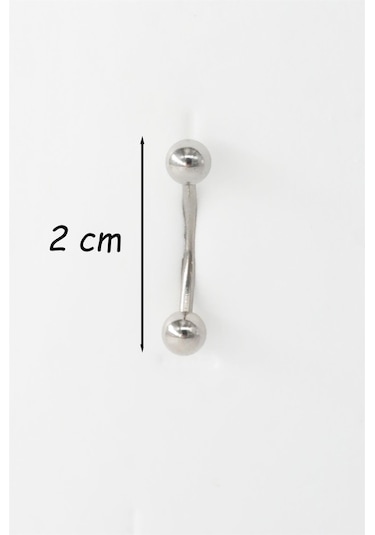 Kadın 316l Anti Alerjenik Topcuklu Piercing Gümüş