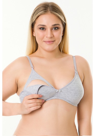 Parlingerie Çıkarılabilir Pedli Emzirme Sütyeni Gri