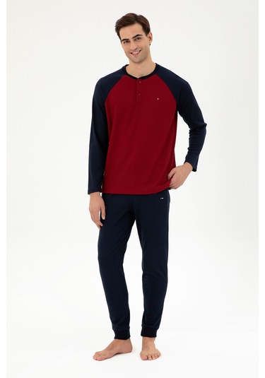 U.s. Polo Assn. Erkek Bordo Pijama Takım 50301726-vr014 Bordo