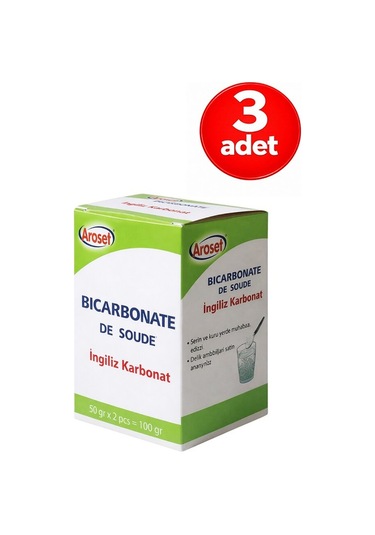 Aroset İngiliz Karbonatı 100gr 2adetx50gr 3paket İçilebilir