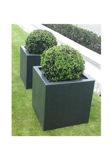 Mofiba Fiberglass Saksı Kare 35cm 35cm 35h Cm Antrasit