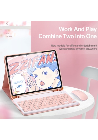 Xindoker 2021 İpad Pro 11 İnç Çift Modlu Kablosuz Klavye Kılıfı - Mor Deri Kasa Ve Şarj Özellikli