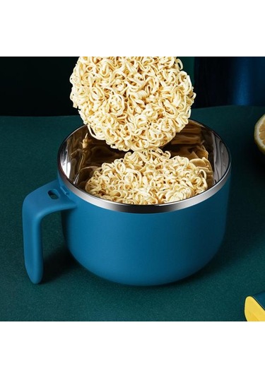 Mavi 900ml/1200ml Erişte Kasesi Kolay Saklanabilir Büyük Kapasiteli 304 Paslanmaz Çelik Anti-pas Karıştırma Kasesi Erişte 1200ml L