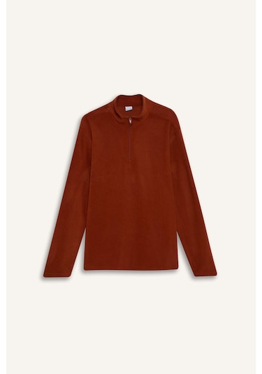 DeFacto Turuncu Tüylenme Yapmayan Soğuk Geçirmez Regular Fit Dik Yaka Fermuarlı Polar Sweatshirt Y3996AZNSOG578 DeFacto Turuncu Tüylenme Yapmayan Soğuk Geçirmez Regular Fit Dik Yaka Fermuarlı Polar Sweatshirt Y3996AZNSOG578