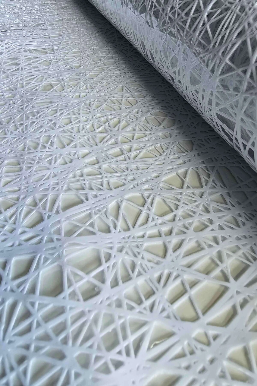 Rona Home Şeffaf Hasır Lüx Pvc Kaplamalı Masa Örtüsü Silinebilir, Su Geçirmez, Beyaz Bej Muşamba Beyaz