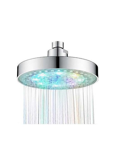 Novahub 7 Renkli Led Flaş Işık, Yüksek Basınçlı, 6 İnç Yağmur Duş Başlığı, Parlak Krom, Banyo Ve Otel İçin Diğer