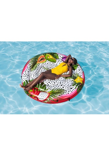 Bestway 43720 Fruit Paradise Lüks Şişirilebilir Ada, D188, İki Ki Çok Renkli