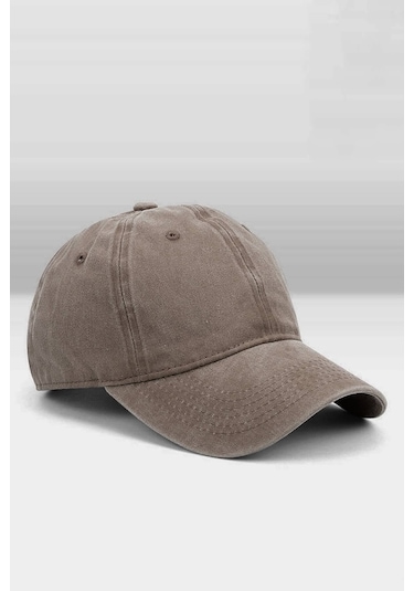 Külah Erkek Eskitme Şapka Yazlık Outdoor Kep Kasket-Kahve-Kahve-Standart