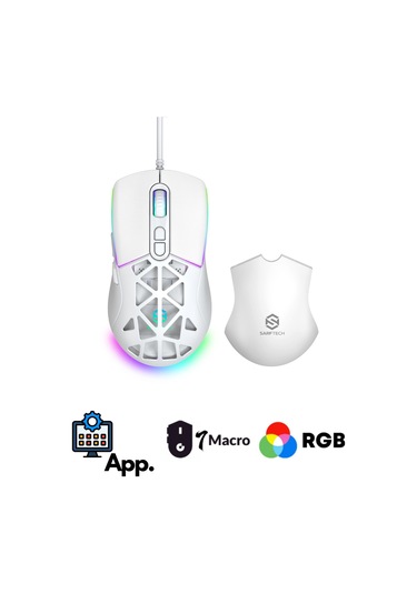 Rgb 7 Tuşlu 12.800dpi Makrolu Yazılım App Destekli Değiştirilebilir Başlıklı Gaming Oyuncu Mouse Diğer