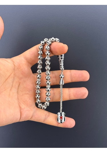 Muri Tesbih 52,5 Gr Özel Tasarım Gümüş Küre Kesim 7,25x7
