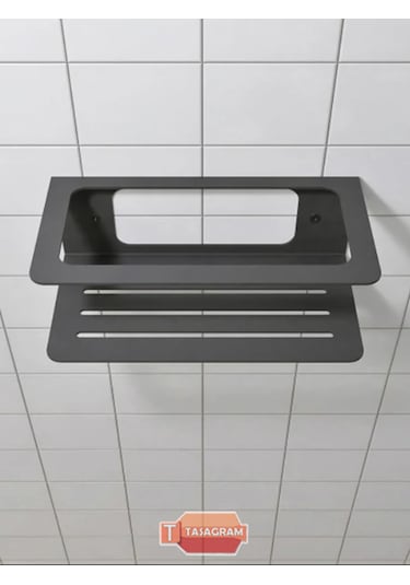 Metal Banyo Şampuanlık Siyah