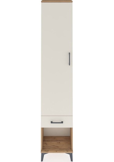 Arges Dolap 2 Raflı Tek Çekmeceli Tek Askılı 44x30x221 Çam-ay... Çam