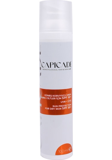 Capicade SPF 50+ Kuru Ciltler İçin Koruyucu Güneş Kremi 100 ML