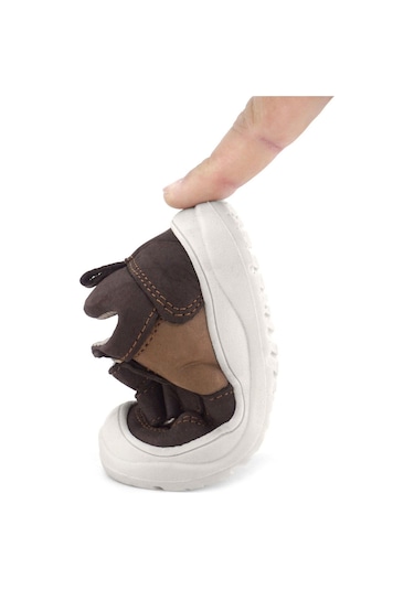 Rakerplus Schaggy Hakiki Deri Kahve Bebek Spor Ayakkabı Kahverengi