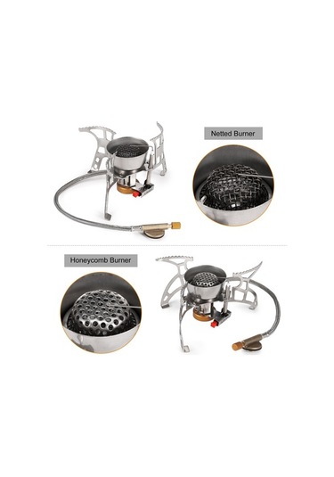 Ganzhoushop Sobası Soba Petek Lıxada Kamp İle Gaz Etiketli Op Gri