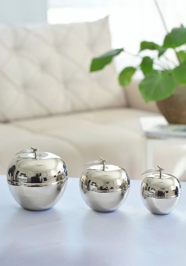Bakır Elma Seti 3'lü Gümüş Renk