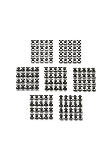 Pazly Siyah Renkli, Parçalar Paket İçeren Boyutlarında Ağırlığında, Adet 70g 6x6mm 20'şer 1-gang Wt 1-gang