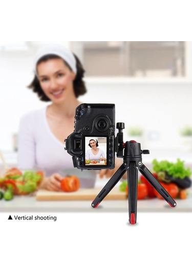 Puluz 360 Derece Top Başlı Cep Mini Metal Masaüstü Tripod Dağı