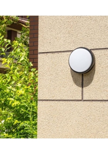 Banyo Tavan Lambası Artos 20w Yuvarlak Siyah Balkon Lambası 6400k Beyaz Led Işık Teras Duvar Lambası Siyah