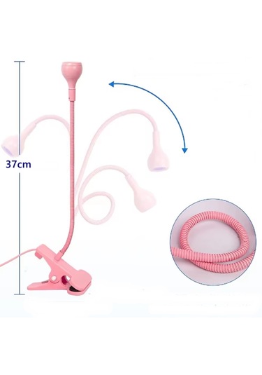 Uv Led Tırnak Kurutucu Ultraviyole Esnek Klipsli Masa Lambası Pmb