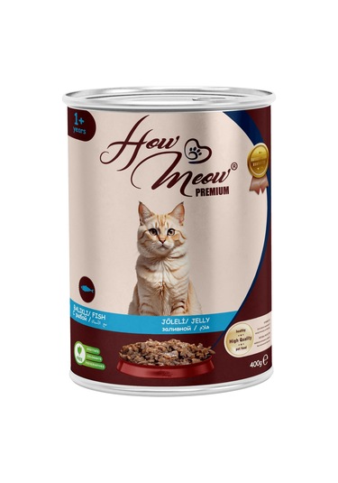 How Meow Pate Balıklı Parça Etli Yetişkin Kedi Maması 12 x 400 G