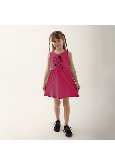 Minnie Mouse D4860-3 Çocuk  Karanfil Elbise