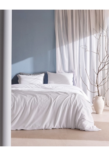 Madame Coco Marly Tek Kişilik %100 Pamuk Penye Lastikli Nevresim Takımı - Beyaz 8684427198872 Beyaz