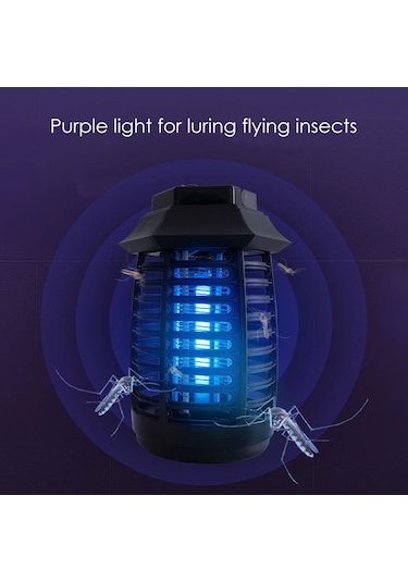 Elektrikli Uv Işık Led Sivrisinek Kovucu Siyah