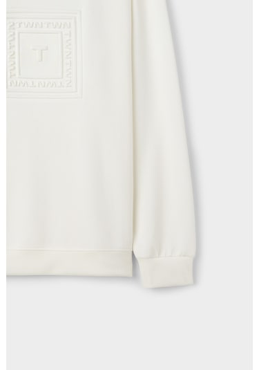 Twn Relaxed Fit Ekru Düz Sweatshirt 5ece26172400m Çok Renkli