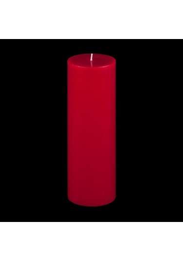 Çilek Kokulu 7x20 Kırmızı Silindir Mum Kirmızı
