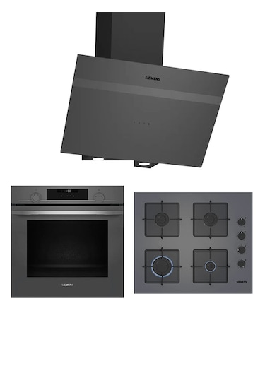 Siemens HU736AEN0T - EO6C8PP300 - LC64KPJ70T Gri Ankastre Set