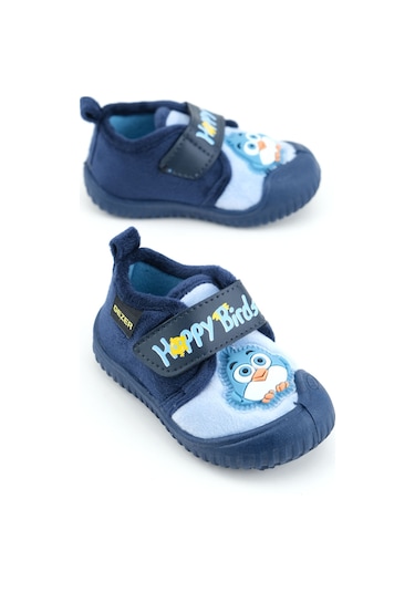 Gezer Kışlık Cırtlı Ayarlanabilir Rahat Taban Happy Birds Bebe Erkek Panduf Ayakkabı Ga2kbm.03363.00.2a2.0n Lacivert