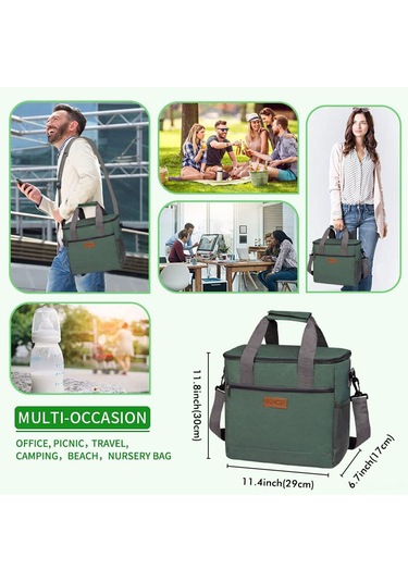 Qingmipy 8 Saat Isı/sıcaklık Saklama 24 Kutu Kapasitesi Çift Reçme Özellikli 600d Oxford Çanta: Çok Amaçlı Dış Mekan Piknik Soğutma Çantası Çok Renkli