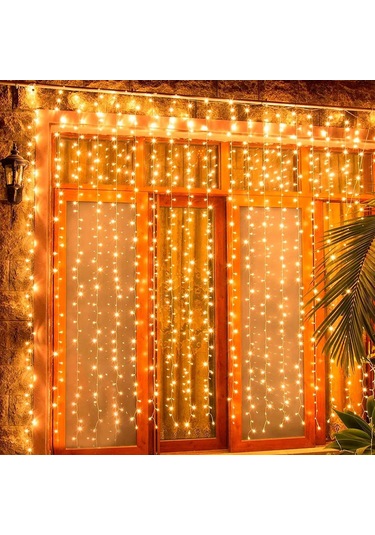 Mufunye 600 Led'li 6m X 3m Usb Kumandalı Led Bayram Dekorasyon Işık Zinciri Beyaz