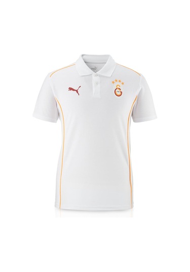 Galatasaray Lisanslı Polo Yaka Beyaz Antrenman T-shirt Beyaz