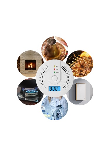 Suofeng Taşınabilir Co Alarmı - 2'li Set 0-999ppm Hassas Algılama Yüksek Sesli Uyarı Lcd Ekran Ev & Seyahat İçin