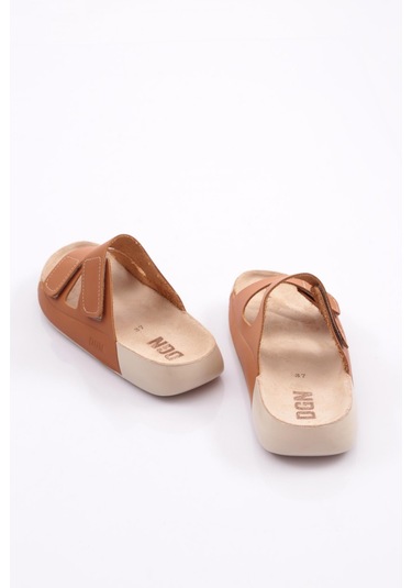 Dgn P27 Kadin Çift Bantli Terlik P27-1512-R1755 Taba