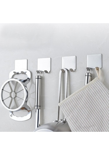 4 Adet Paslanmaz Çelik Jilet Tutucu Tıraş MakinesiOrganizatör 4 Pcs Fine Hook