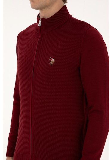 U.s. Polo Assn. Erkek Bordo Hırka Triko 50307800-vr014 Bordo