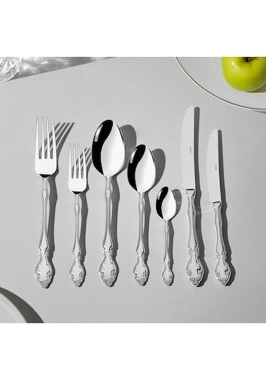 Nehir Adriana Sade 12 Kişilik 84 Parça Kutulu Çatal Kaşık Bıçak Takımı