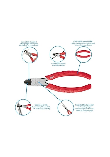 Milwaukee T48226107 Ağır Hizmet Tipi Yan Keski 180 MM