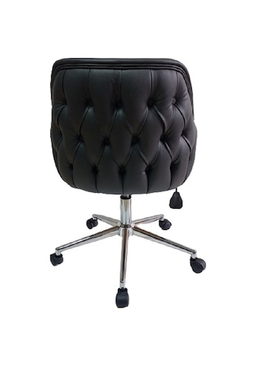 Bilgisayar ve Çalışma Koltuğu Suni Deri Krom Yıldız Ayaklı