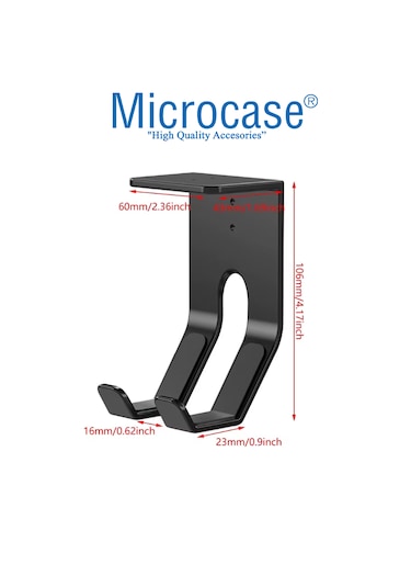 Microcase Ps5 Ve Oyun Kolları İçin Masaya Monte Tutucu Stand Holder 2 Adet Al5442 Siyah