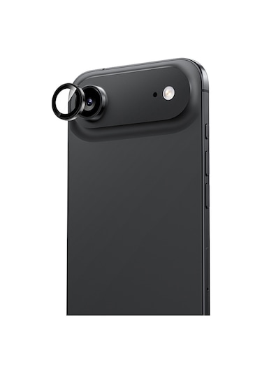 Linktech Apple Uyumlu iPhone 17 Air Crystal Seri Safir Kamera Lens Siyah